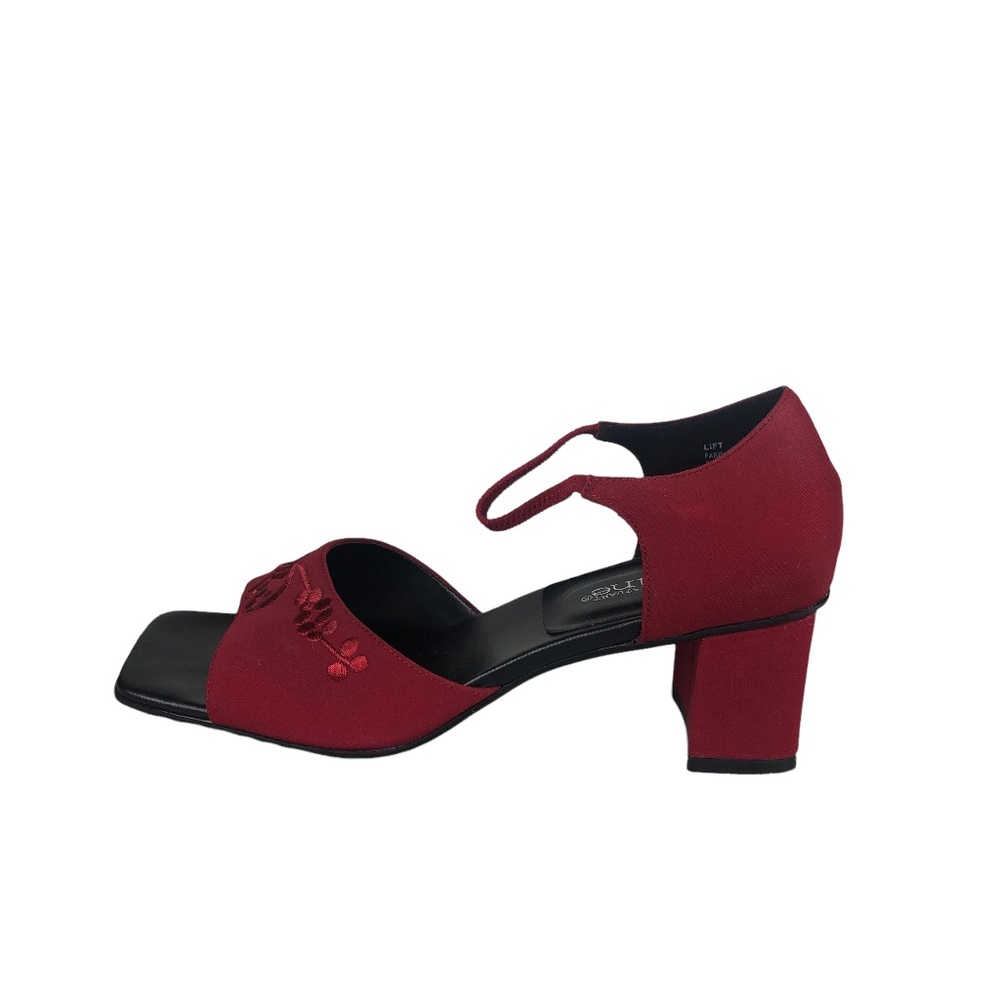MADELINE STUART LIFT Embroidered Open Toe Heeled Sandal